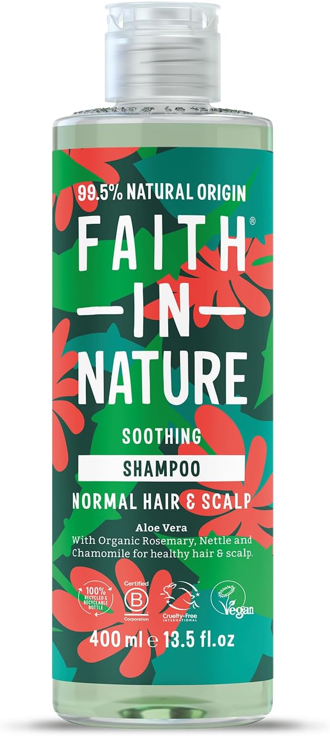 Faith In Nature Organic Aloe Vera Shampoo 400ml - Normal Hair & Scalp