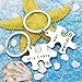 2pcs Couple Key Chain Ring Set Puzzles - Her Weirdo His Crazy - Valentine Christmas Gift Stainless Steel