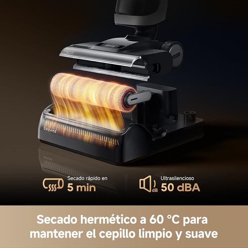 H14 Dual 5-em-1 aspirador húmido e seco, solução de limpeza Smart Ratio, pode ser desmontado, lavar a escova a 60°C em 5 minutos, aspiração de 18.000 Pa, com luz LED