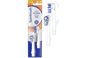 Spinbrush New PRO Clean Replacement Heads, Electric Toothbrush Refills, Soft Bristles, 2 Count