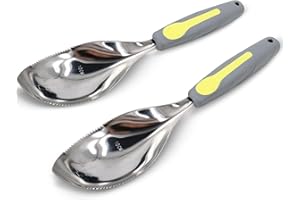 Jardineer 2Pack Garden Trowel, Stainless Steel Hand Shovel with Ergonomic Handle, Multi-Use Soil Scoops for Digging, Planting, Transplanting, Cultivating(Blue)