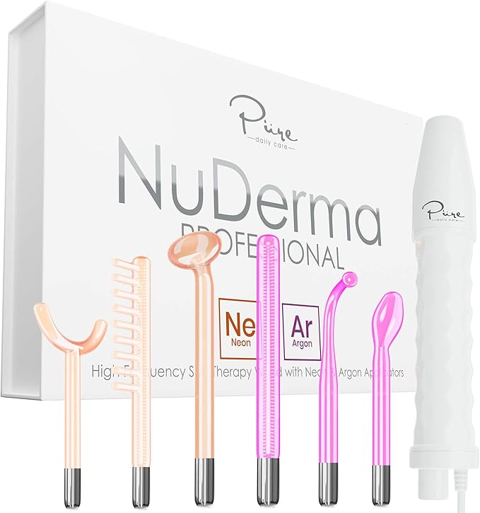 NuDerma Professional Skin Therapy Wand Portable Handheld High Frequency Skin Therapy Machine