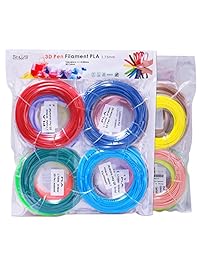 3D Pen Repuestos de Filamento PLA 656 pies lineales, 20 colores diferentes, incluyen 4 colores brillan en la oscuridad, impresión 3D Pen PLA 0.06 pulgadas plástico de Tolerancia +  0.0007 pulgadas