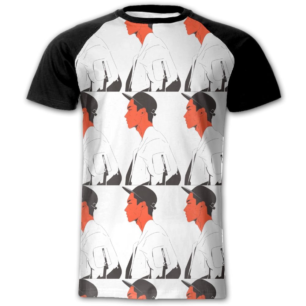 Orange Rock Man Men Graphic Casual Short Sleeve The Deep-Sea Shark Funny Tank Tees