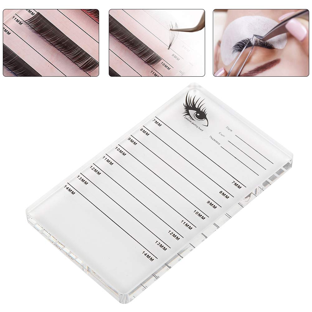 Eyelashes Extension Board, Durable Clear False Eyelashes Board, 7mm to 14mm Makeup for Lashes Grafting Eyelashes Tool Eyelash Extension Beauty Supply