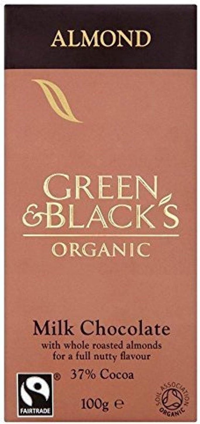 GREEN & BLACK ORGANIC MILK CHOCOLATE WITH WHOLE ALMONDS 3.5 OZ (6 BARS)