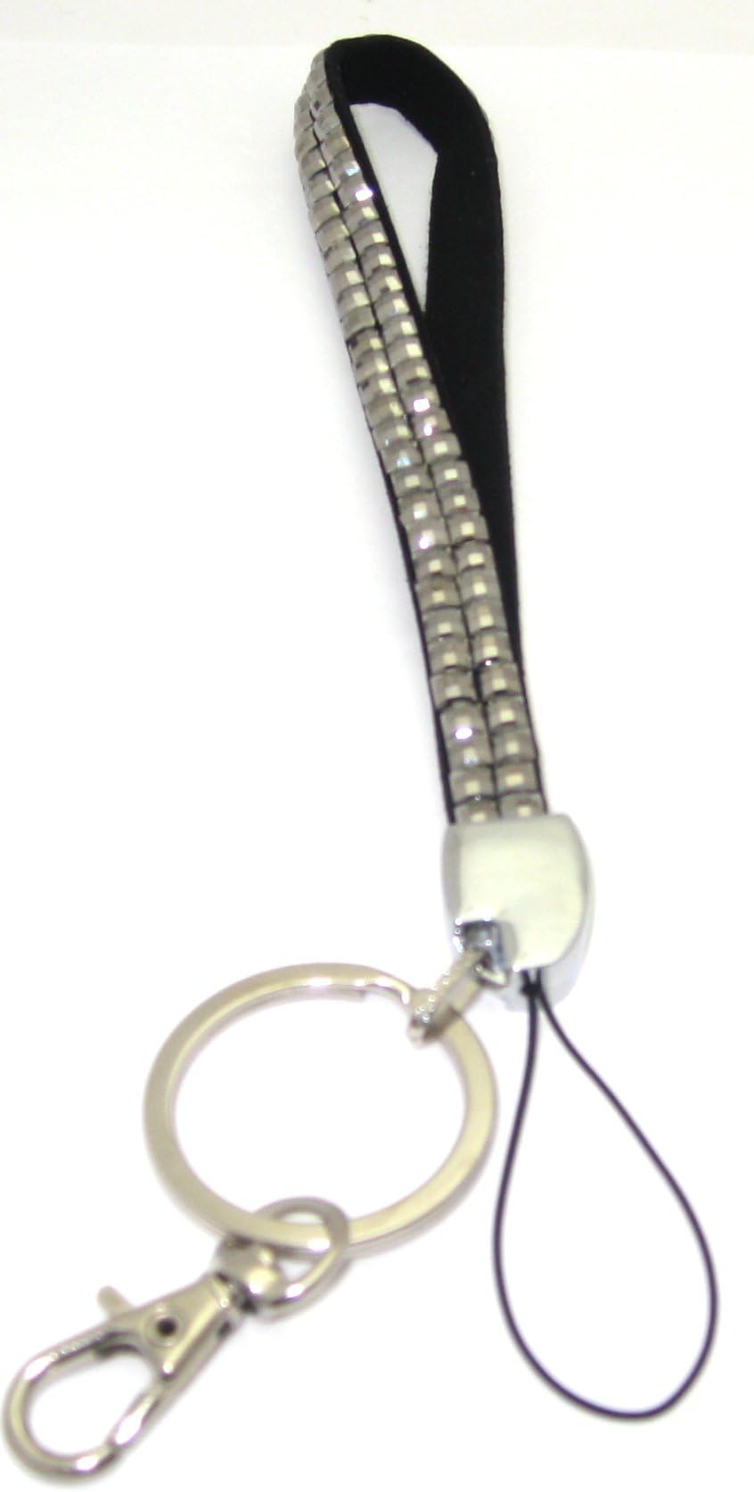 Black Diamond Rhinestone Lanyard Wrist Holder