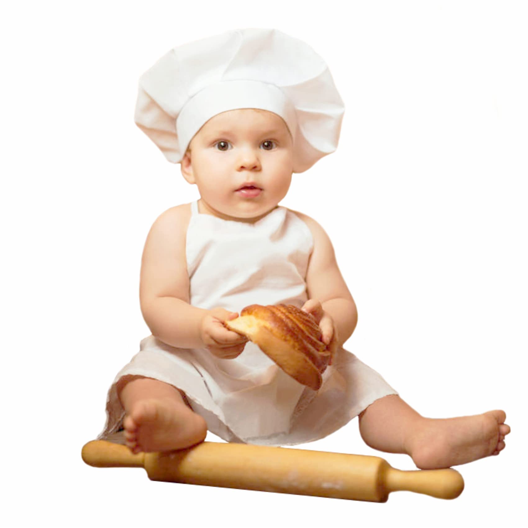 Photo 1 of KHC-KHF Newborn Baby Photography Prop Baby Chef Outfits Chef hat Apron Set Infant Baby Chef Costume newborn photography outfits Boy toddler chef hat and apron