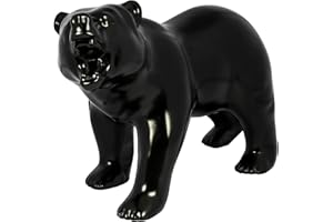GG Grand General 48187 Matte Black Powder Coated Growling Bear Hood Ornament