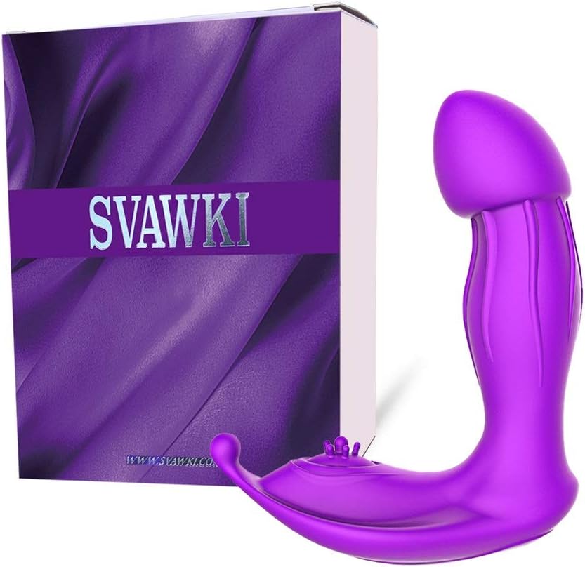 Whtao Wearable Butterfly Massaging Toy with 12 Speed Vibration, Wireless Remote Control - Silent Soft Skin-Friendly -USB Rechargeable Pantie Privacy Female Toys Tshirt Whtao (Color : Purple)