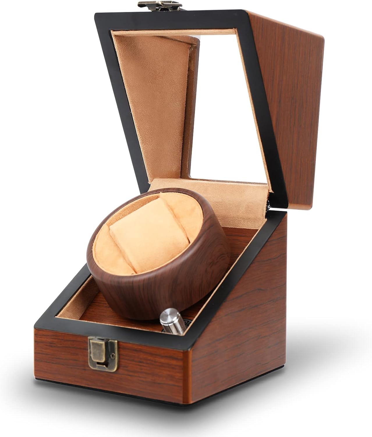 Wooden Watch Winder for Automatic Watches with Lock Super Quiet Motor Watch Winder Box Single: Sen Moer: Watches