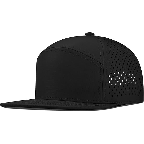 Gorra De 7 Paneles Ajustable Para Cabezas Grandes - Ala Plana, Transpirable, Resistente Al Agua, Tallas L/XXL, Ideal Para Deporte