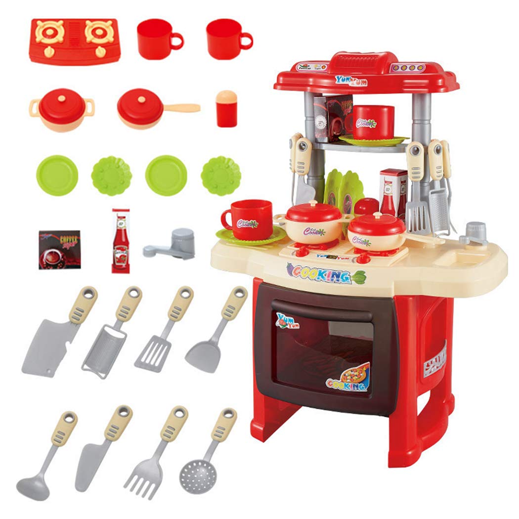 COSYOO Kids Kitchen Playset Funny Realistic Kitchen Toy Cooker Toy with