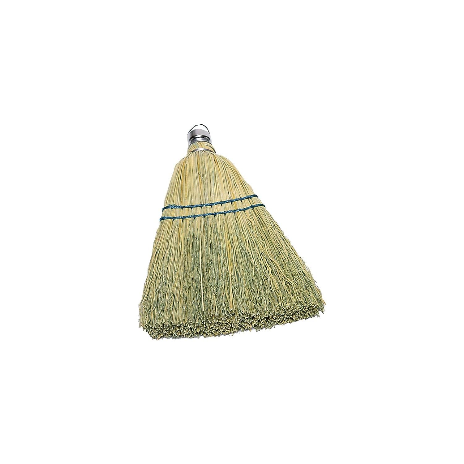 Rubbermaid Commercial 12 Inch Corn Whisk Broom, Yellow, Flagged Natural Bristles for Multi-Surface Sweeping, Remove Dirt and Debris from Porches/Floors Decks/Driveways/Sidewalks
