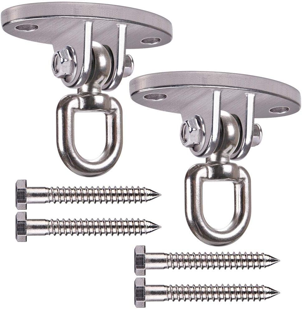 Zasjon Schaukelhaken 2er Set - Edelstahl 180° Schwenkbar Bis 500kg