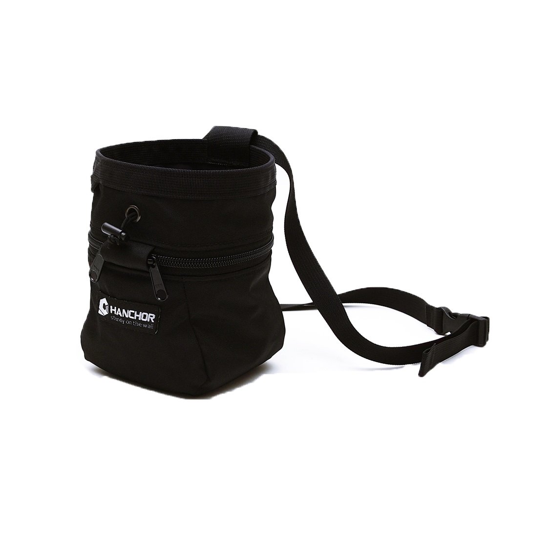 HANCHOR Hula 360-degree Chalk Bag, w/Built-in Chalk Sock, Adjustable Quick-clip Waist Belt, and Drawstring Closure - For Rock Climbing, Bouldering & Gymnastics