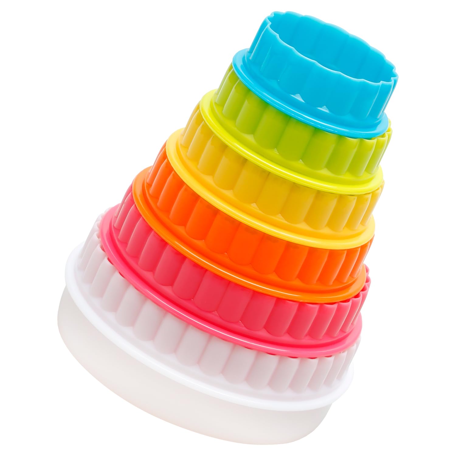 Rumyve 6Pcs Cookie Cutters,Round Biscuit Cutter Set with Round & Fluted Double Edges,Pastry Cutters Baking Accessories for Home Kitchen Cokies Scones Pastries Making