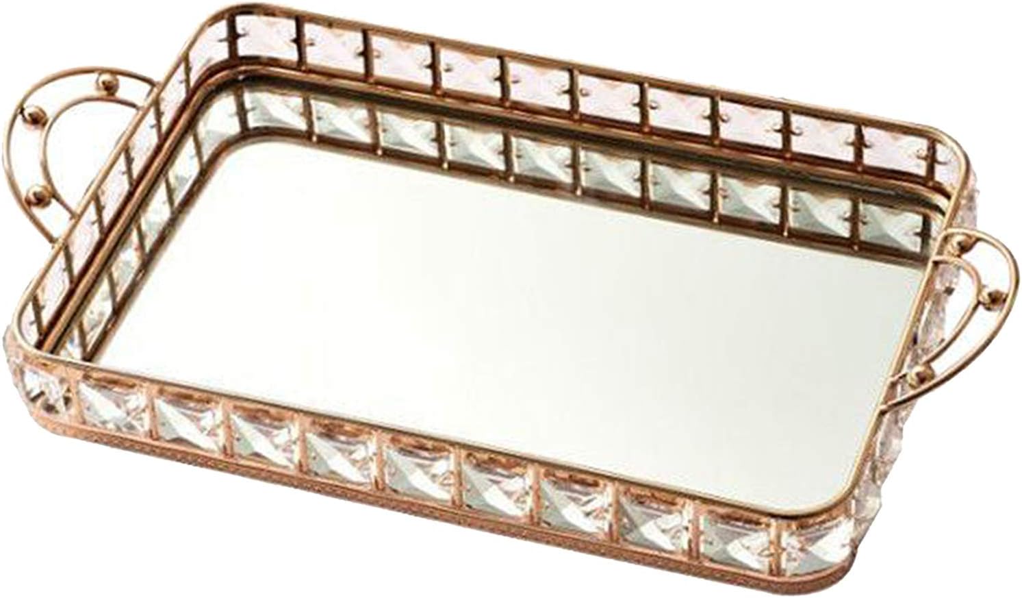 Nobranded Rectángulo Decorativo Espejo Bandeja sostener Perfume