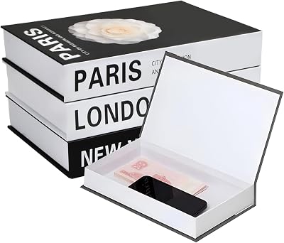 HoaaiGo 3 PCS Magnetic Decorative Fake Books for Home Decor