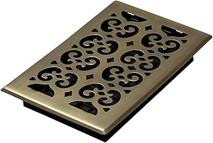 Decor Grates SPH610-A Scroll Floor Register, 6-Inch by 10-Inch, Antique Brass