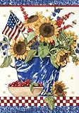 Toland Home Garden Patriotic Sunflowers 12.5 x 18-Inch Decorative USA-Produced Garden Flag