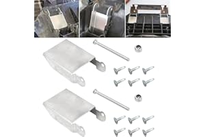 COOL STAR 2PCS Front Storage Lid Hinge Bracket Kit Compatible with Polaris Sportsman 450 570 850 2015 2016 2017 ATV Aluminum Bracket With Bolts and Screws