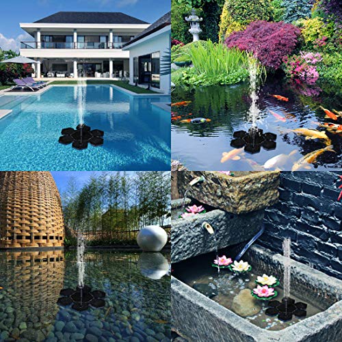 image for AMYER Solar Fountain, Solar Birdbath Fountain, Solar Fountain Pump, 1.