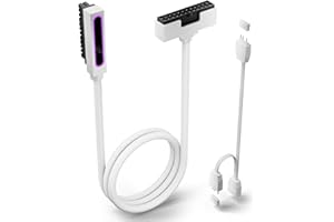 AsiaHorse Hydrus-24PIN PC PSU Extension Cable ARGB LED, Copper Wire Motherboard Power Extension Cable Integrated Design, 2000W Power (Whole Set), PC Power Cord for Cable Management Right Out