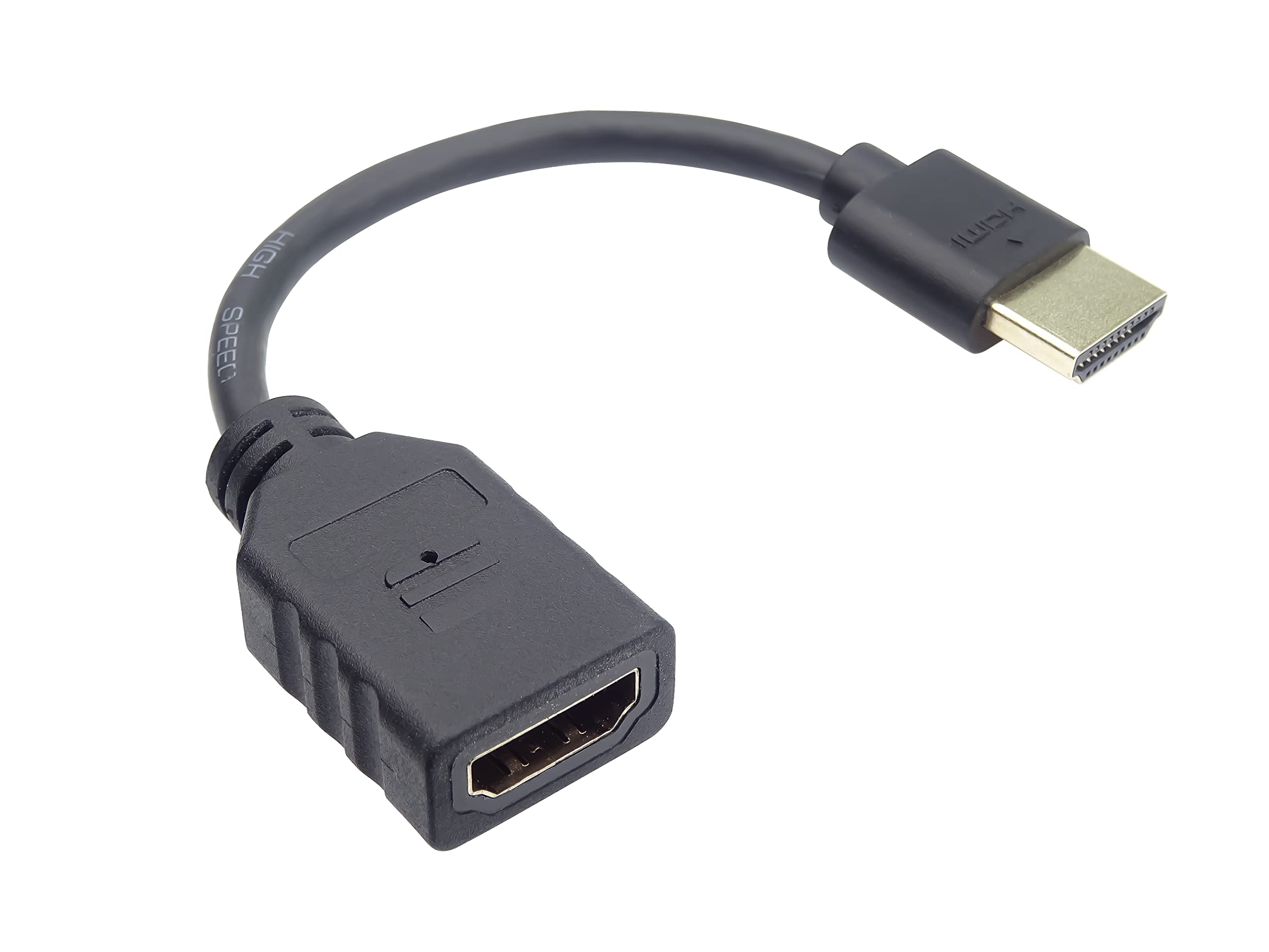 PremiumCord Flexi HDMI Male to Female Adapter for Flexible Connection of Cable to TV