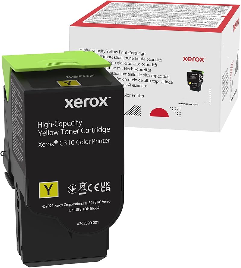 Xerox Yellow High Capacity Toner Cartridge 5500 Pages 006R04367 C310 C315