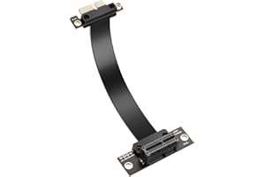 SinLoon PCIe 4.0 X1 Extension Cable 90 Degree PCI-E 1X Male to Female Riser Cable (10CM)