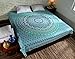 RAJRANG Large Mandala Tapestry for Bedroom and Living Room Wall Hanging Cotton Tapestries (Sea Green, Ombre, 90x84 Inch, Queen size)
