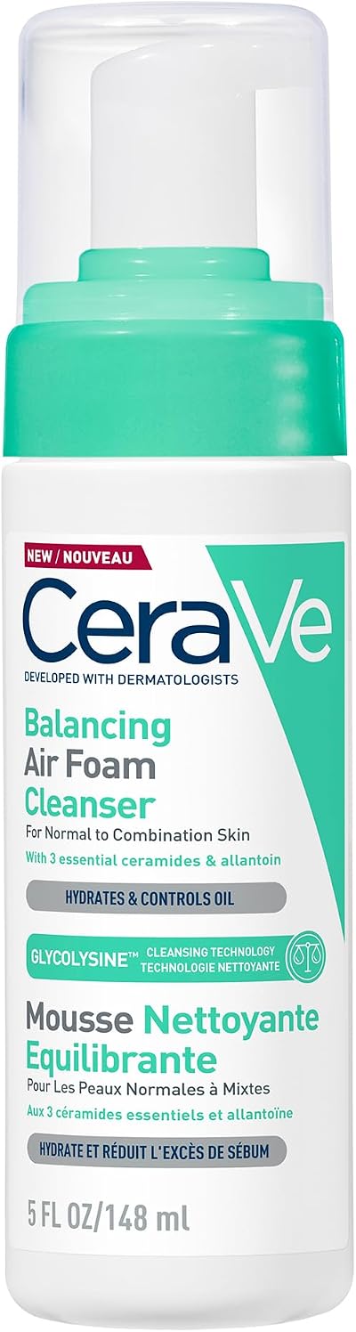 CeraVe Balancing Air Foam Cleanser 148ml 3 Ceramides for Combination Skin