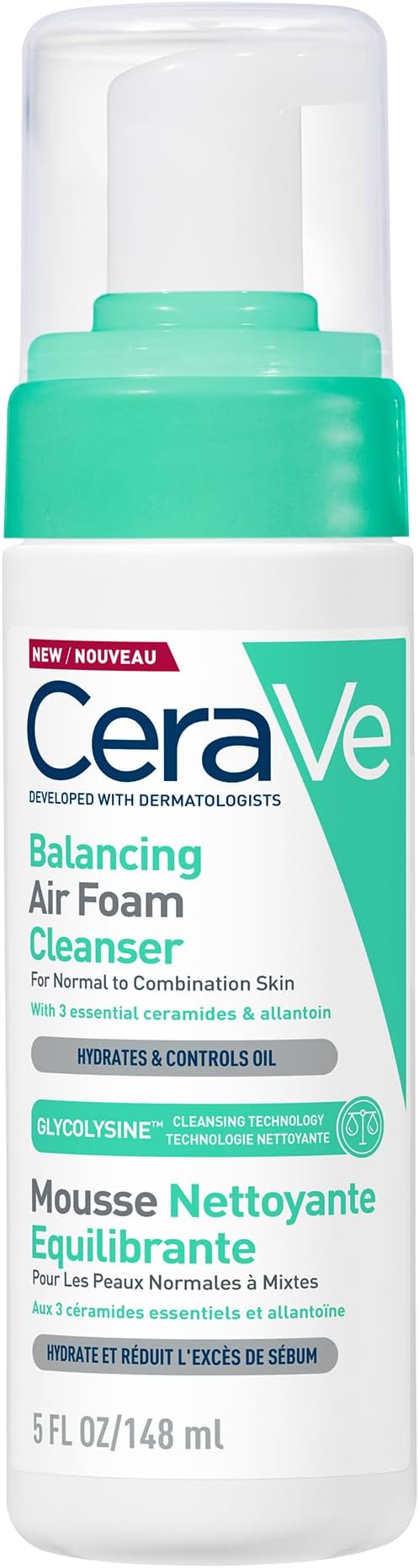 CeraVe Balancing Air Foam Cleanser 148ml 3 Ceramides for Combination Skin