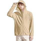 IBIH Mens Sun Protection Hoodie Autumn UPF 50 Long Sleeve Jacket Lightweight Breathable UV Shirts Fishing Hiking Golf