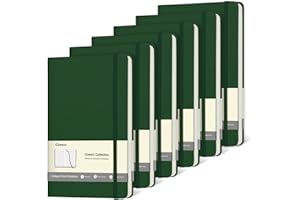 COMIX 6 Pack Notebooks Journals， 240 Pages, 5.5 x 8.3,Hardcover Leather Journal with Elastic Band for Women Men on Work, Busi