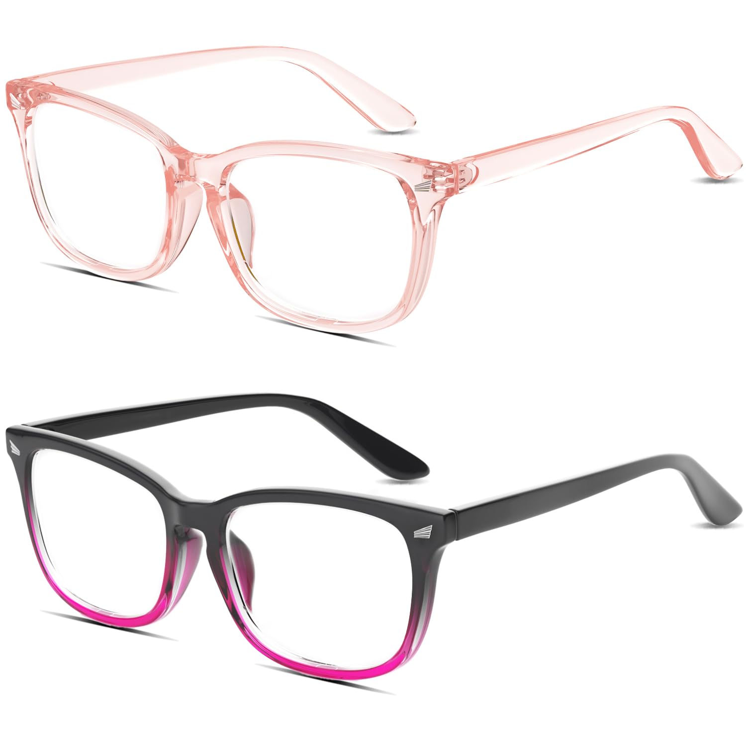 COOLOO Blue Light Blocking Glasses, Gaming Computer Glasses Anti Glare Headache Eyes Strain Glasses with Blue Light Filter, Super Light Weight Fashion