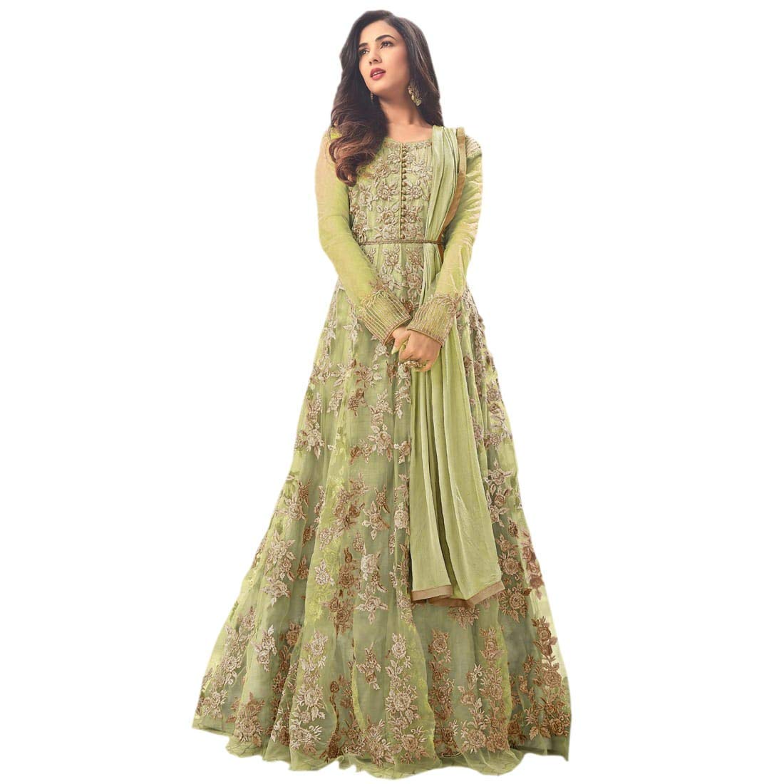 mashur fab women's net heavy embroidered semi-stitched anarkali gown | womens party wear | today preminum new gowns collection 2018 dress (alvr_01_free_size)
