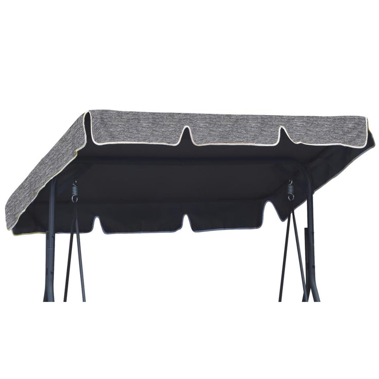 Universal coloured replacement canopy for Garden Swing Cover 3 seater XL size 210x145 cm Patio Hammock Cover Top Garden Outdoor Flax Grey [101]