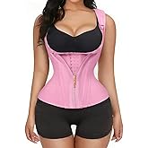 PJCBTR Waist Trainer for Women Tummy Control Sports,Workout Waist Cincher Corset Adjustable Shoulder Strap with Zipper Hook