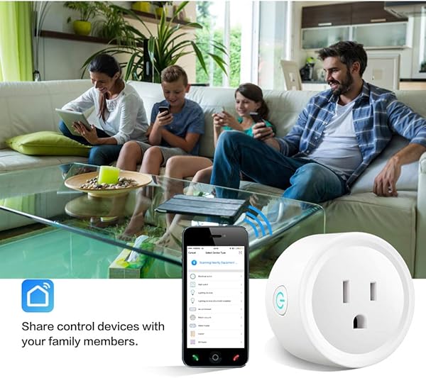 GJWHENS Smart Plug Interruptor Mini WiFi Funciona con Alexa Google y Hogar IFTTT sin concentrador Obligatorio a Distancia de Salida de Control con funcin de Temporizador White 4 Paquetes2pack
