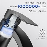 Funime Basin Taps Mixers Waterfall Black Mono 1 Hole with G1/2 Hoses view 4