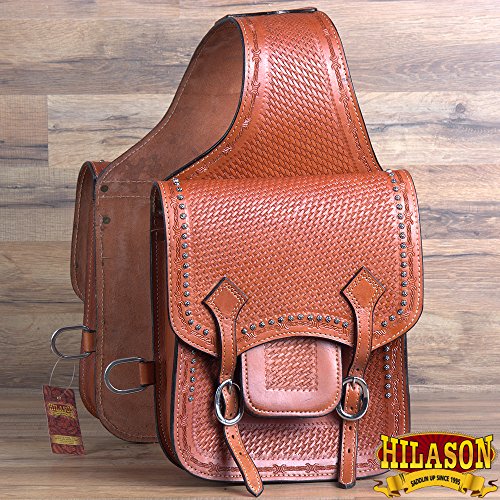 HILASON Bh113TkF Western Leather Cowboy Trail Ride Horse Saddle Bag