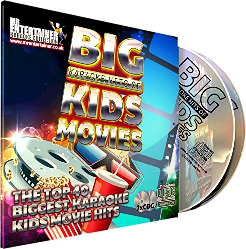 Mr Entertainer Big Karaoke Hits of Kids Movies - Double CD+G (CDG) Pack. 40 Top Songs. Sing the magical songs of children's movies