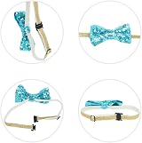 WOVTE Dog Birthday Set Hat Bandana Bow Tie Banner Blue Flags Birthday view 3