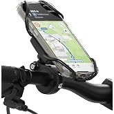 Ringke Quick &amp; Go Grip Bike Mount [One-Touch Detach] Motorcycle Phone Mount Non-Slip Pad Bike Phone Holder Handlebar Clamp Accessories Compatible with iPhone 15 Series, Galaxy, Pixel - Black