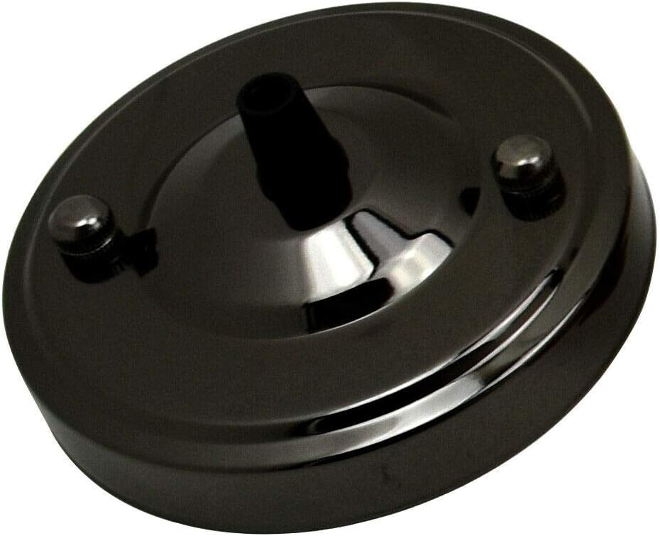 DC VOLTAGE Ceiling Rose Fitting Plate Light Fitting Chandelier 108mm Diameter New Colours UK (Black)