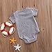 Mrs.Baker'Home Baby Boys Girls Mommy Heart Print Love Pattern Short Sleeve Summer Short Romper (0-3 Months, Gray)