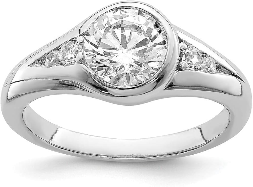 925 Sterling Silver Circle Cubic Zirconia Cz Band Ring Fine Jewelry For Women Gift Set