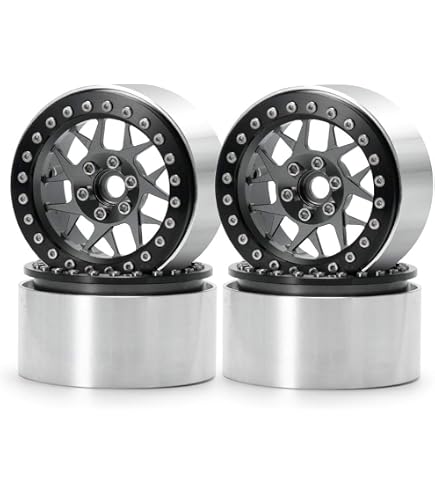 Axial AX08142 2.2 Trail Ready HD Series Beadlock Wheels - Chrome Set Of 2 For RC Cars